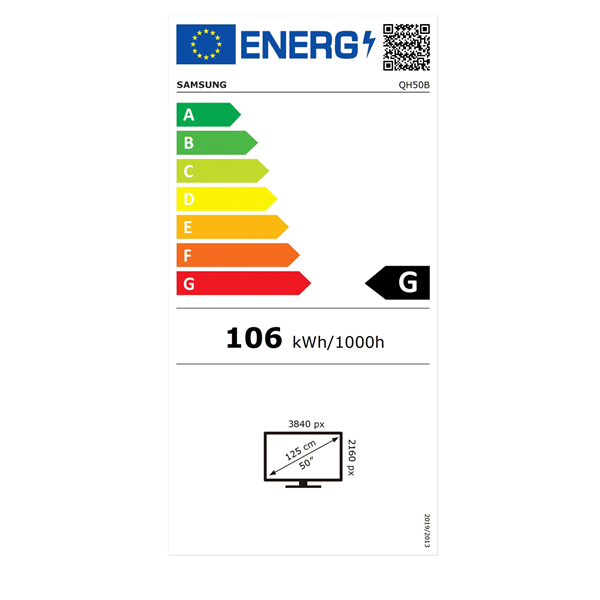 Samsung 50" QH50B 4K UHD VA LFD kijelző
