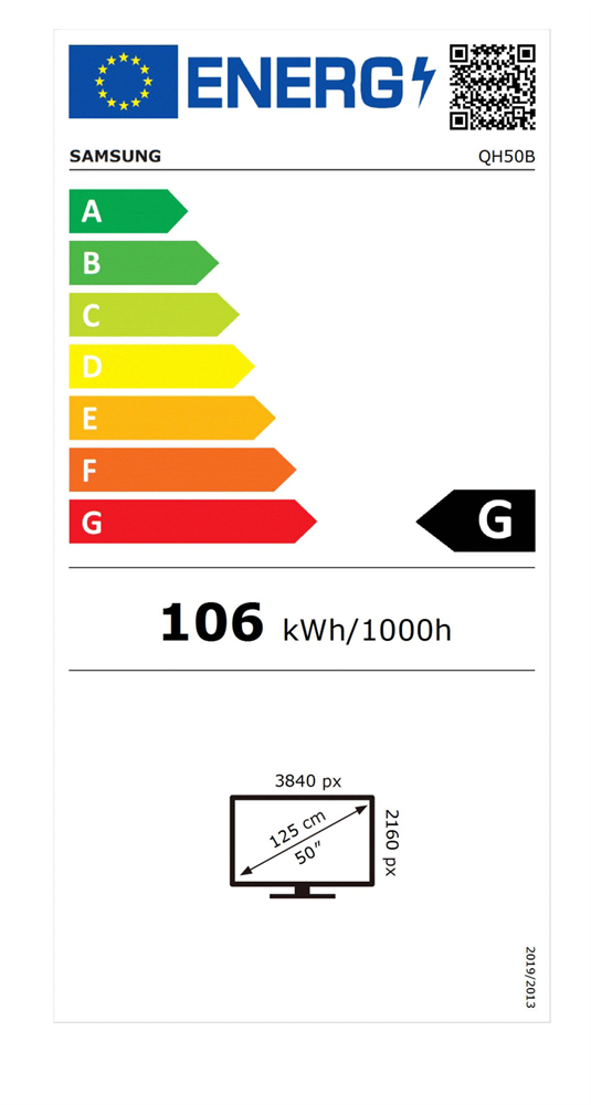 Samsung 50" QH50B 4K UHD VA LFD kijelző