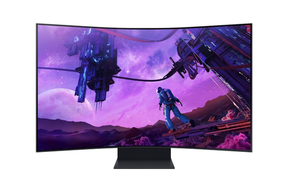 Samsung 55" LS55CG970NUXDU 4K UHD VA 165Hz HDMI/DP/USB/RJ45/WiFi/Bluetooth ívelt gamer monitor