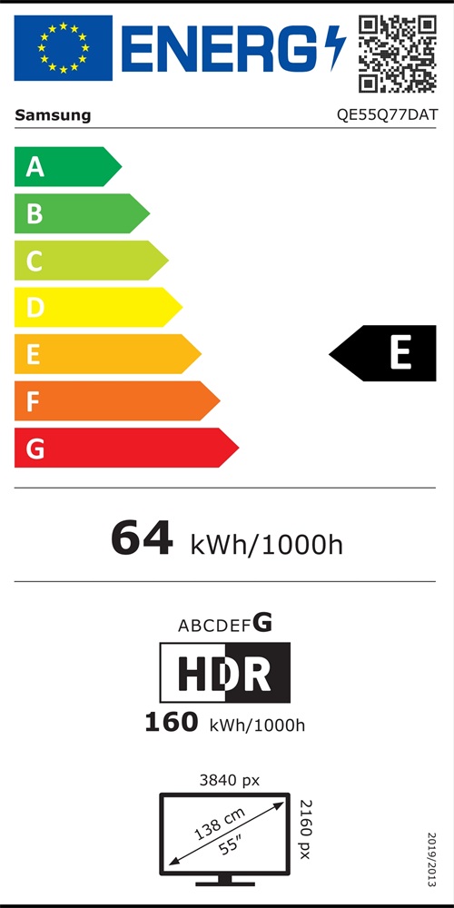Samsung 55" QE55Q77DATXXH 4K UHD Smart QLED TV