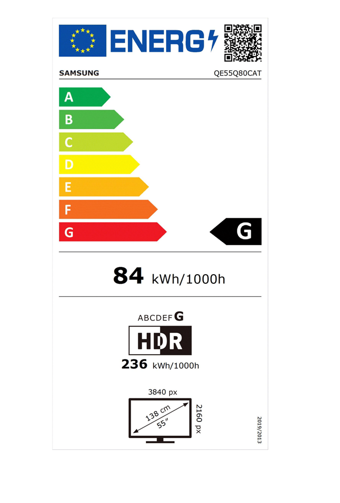 Samsung 55" QE55Q80CATXXH 4K UHD Smart QLED TV