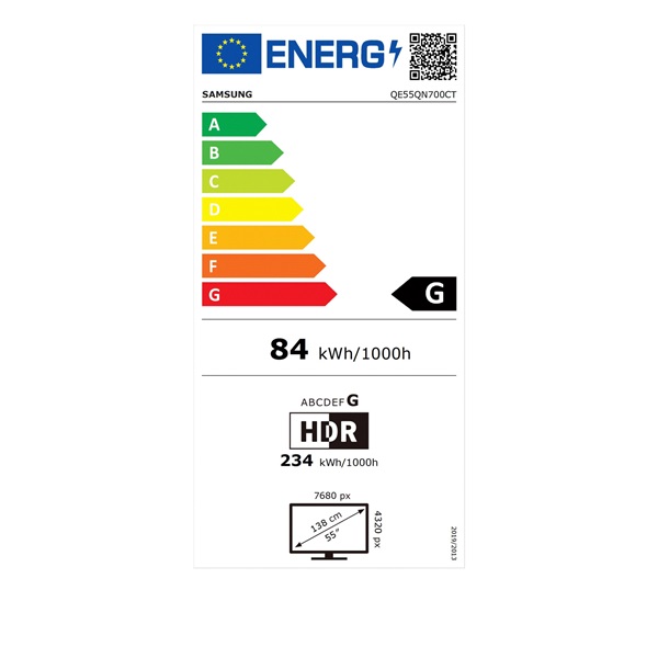 Samsung 55" QE55QN700CTXXH 8K UHD Smart Neo QLED Mini LED TV
