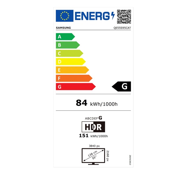 Samsung 55" QE55S95CATXXH 4K UHD Smart OLED TV (Újracsomagolt)