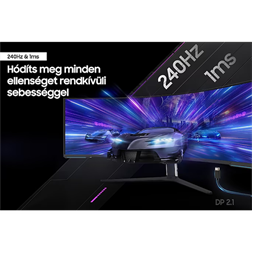 Samsung 57" G95NC 7680x2160 VA 240Hz VA HDMI/DP/USB ívelt gamer monitor
