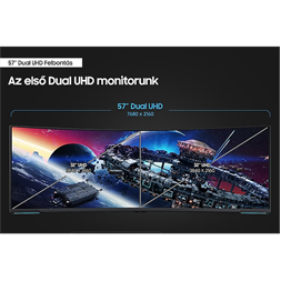 Samsung 57" G95NC 7680x2160 VA 240Hz VA HDMI/DP/USB ívelt gamer monitor
