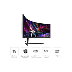 Samsung 57" G95NC 7680x2160 VA 240Hz VA HDMI/DP/USB ívelt gamer monitor