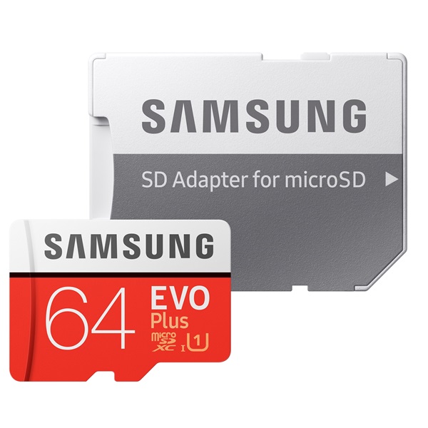 Samsung 64GB SD micro EVO Plus (SDXC Class10) (MB-MC64HA/EU) memóriakártya adapterrel