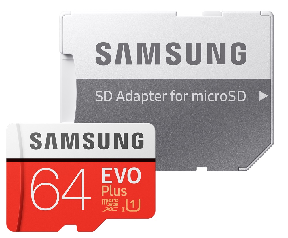 Samsung 64GB SD micro EVO Plus (SDXC Class10) (MB-MC64HA/EU) memóriakártya adapterrel