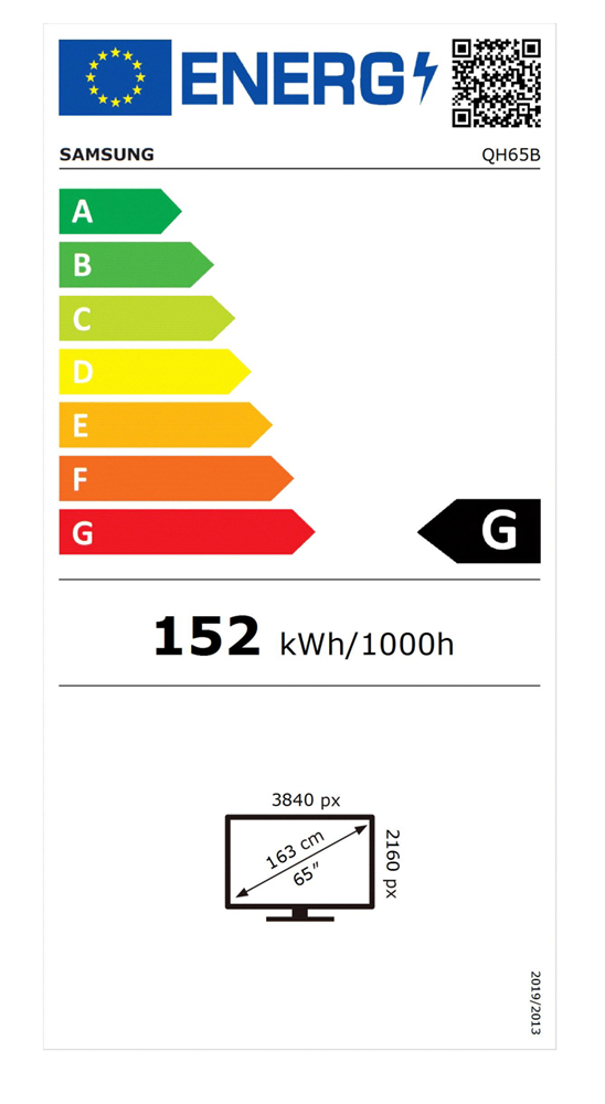 Samsung 65" LH65QHBEBGCXEN Signage QHB 4K UHD VA LFD kijelző