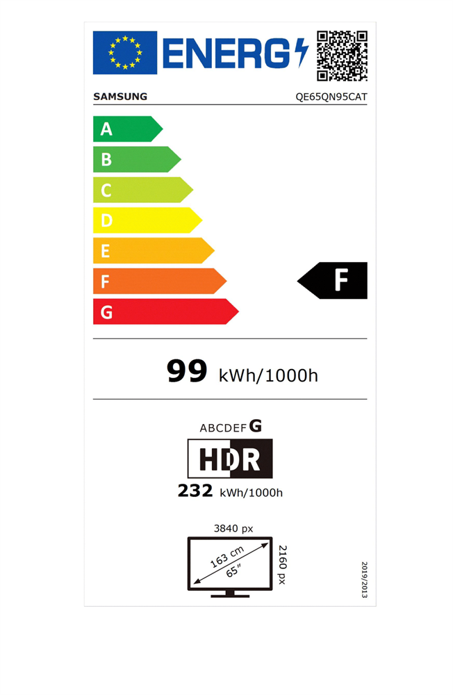 Samsung 65" QE65QN95CATXXH 4K UHD Smart Neo QLED Mini LED TV