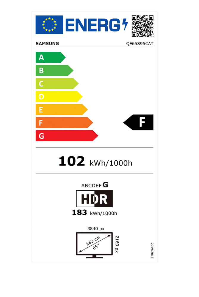 Samsung 65" QE65S95CATXXH 4K UHD Smart OLED TV