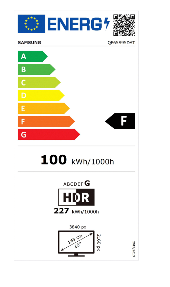 Samsung 65" QE65S95DATXXH 4K UHD Smart OLED TV