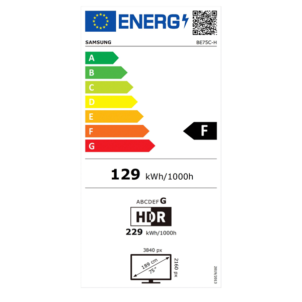 Samsung 75" LH75BECHLGUXEN Business 4K UHD smart LFD kijelző