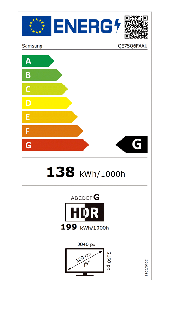 Samsung 75" QE75Q6FAAUXXH 4K UHD Smart QLED TV