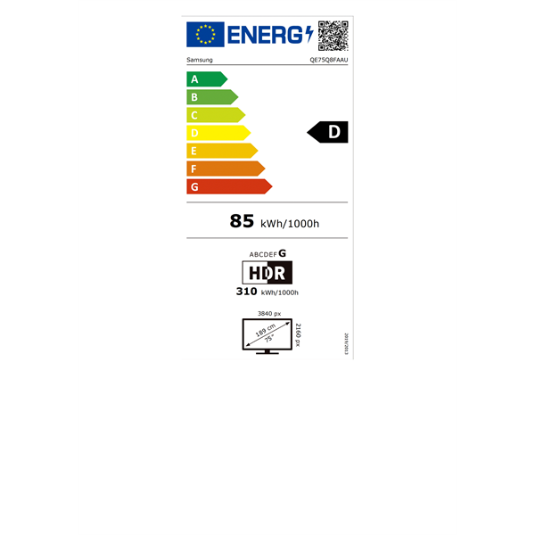 Samsung 75" QE75Q8FAAUXXH 4K UHD Smart QLED TV
