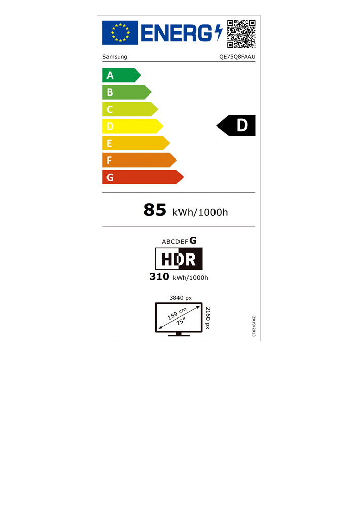 Samsung 75" QE75Q8FAAUXXH 4K UHD Smart QLED TV