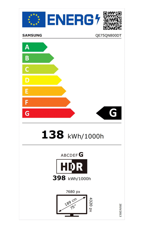 Samsung 75" QE75QN800DTXXH 8K UHD Smart Neo QLED Mini LED TV