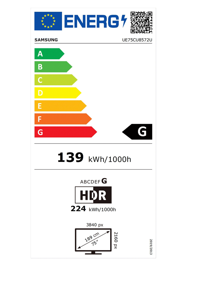Samsung 75" UE75CU8572UXXH 4K UHD Smart TV