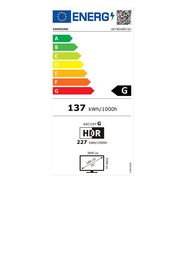 Samsung 75" UE75DU8572UXXH Crystal 4K UHD Smart TV