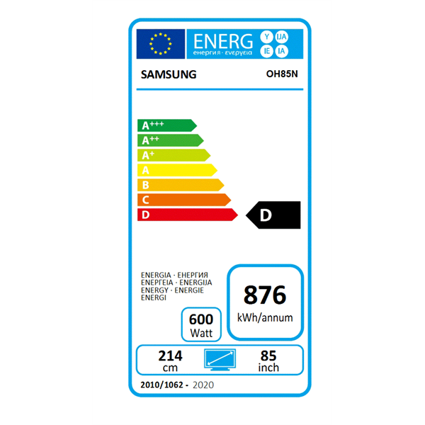 Samsung 85" LH85OHNSLGB/EN Outdoor OHN-SL 4K UHD VA kültéri LFD kijelző