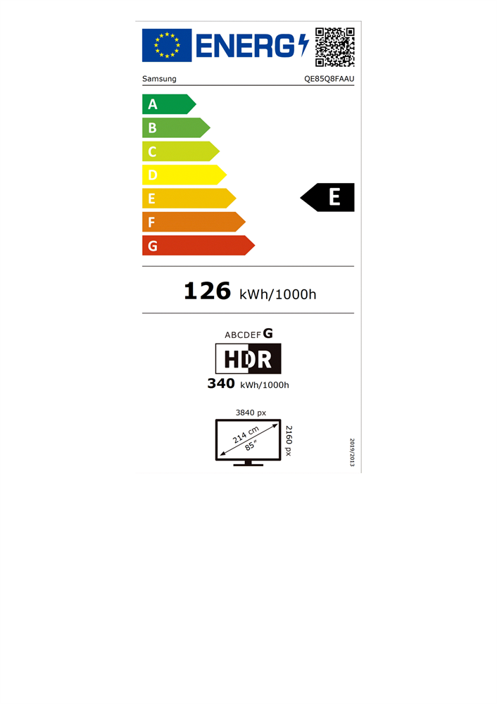 Samsung 85" QE85Q8FAAUXXH 4K UHD Smart QLED TV