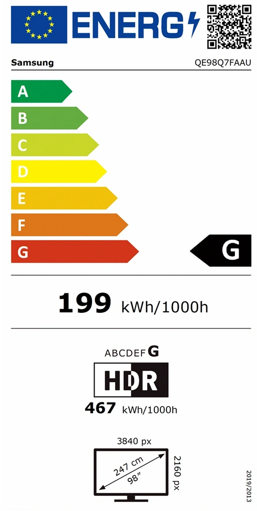 Samsung 98" QE98Q7FAAUXXH 4K UHD QLED AI Smart TV
