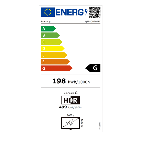 Samsung 98" QE98QN990FTXXH 8K UHD Smart Neo QLED Mini LED TV
