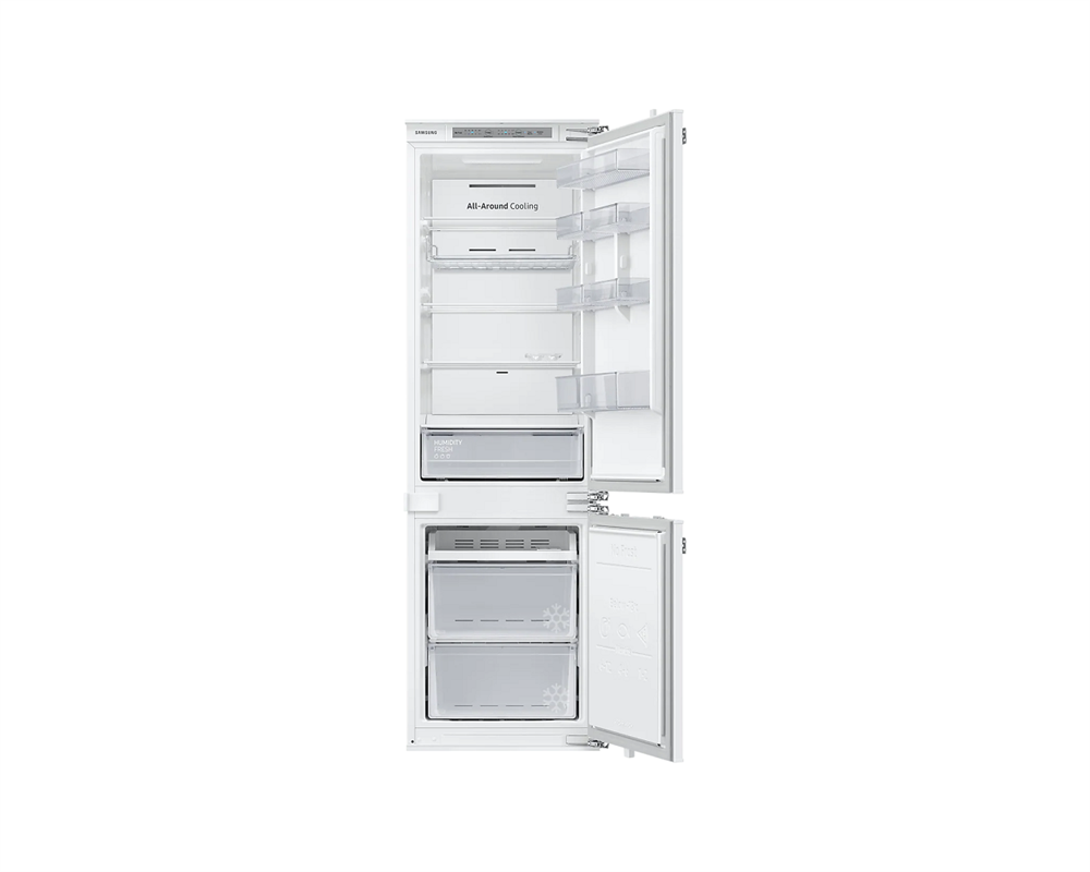 Samsung BRB26612EWW/EF alulfagyasztós, beépíthető, Hűtő:193L, Fagyasztó:74L, hűtőszekrény