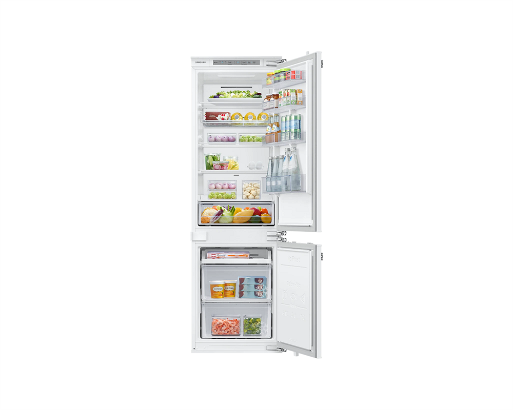 Samsung BRB26612EWW/EF alulfagyasztós, beépíthető, Hűtő:193L, Fagyasztó:74L, hűtőszekrény