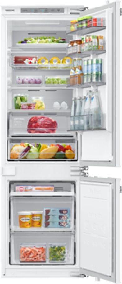 Samsung BRB26715DWW/EF alulfagyasztós, beépíthető, Hűtő:190L, Fagyasztó:74L, Twin Cooling Plus hűtőszekrény