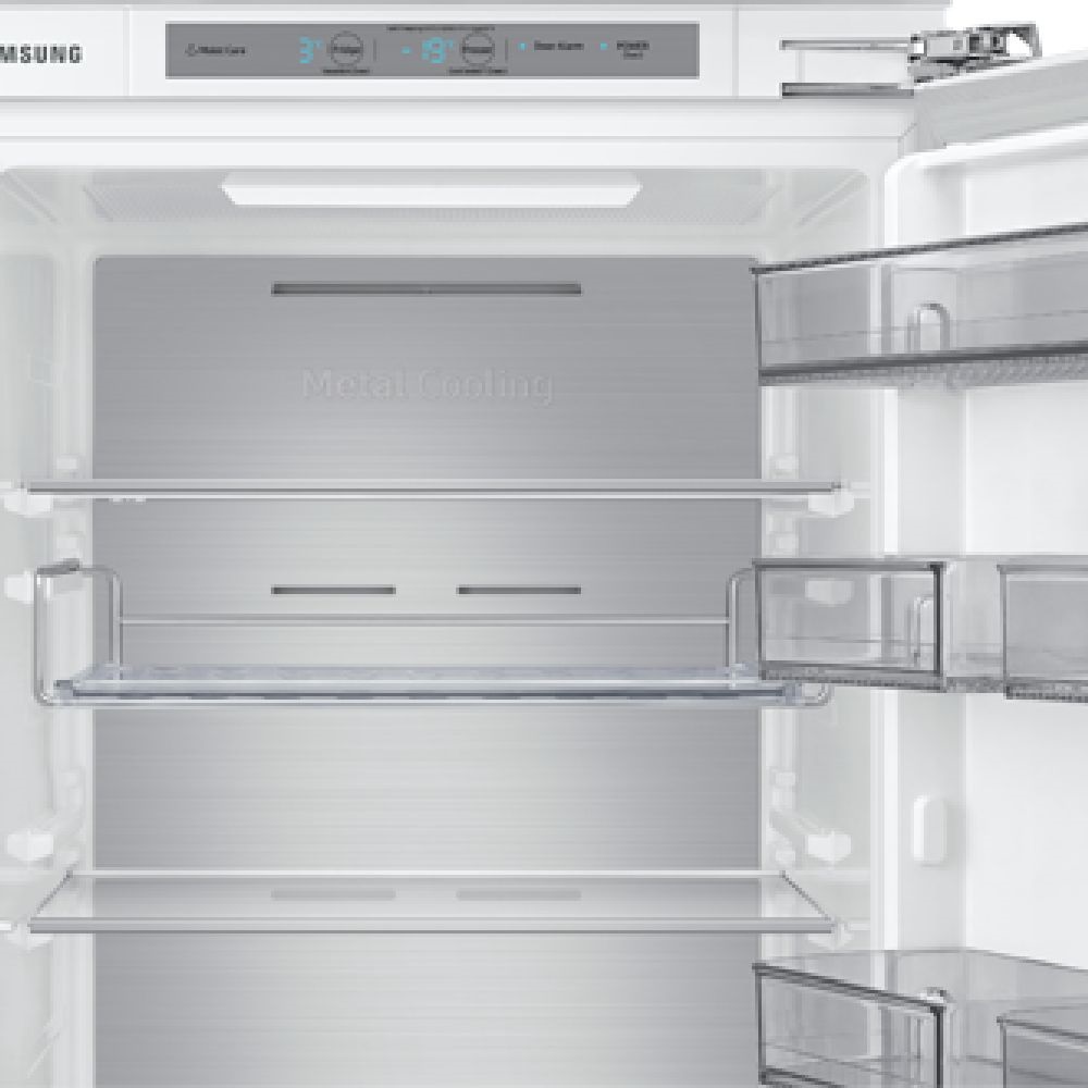 Samsung BRB26715DWW/EF alulfagyasztós, beépíthető, Hűtő:190L, Fagyasztó:74L, Twin Cooling Plus hűtőszekrény