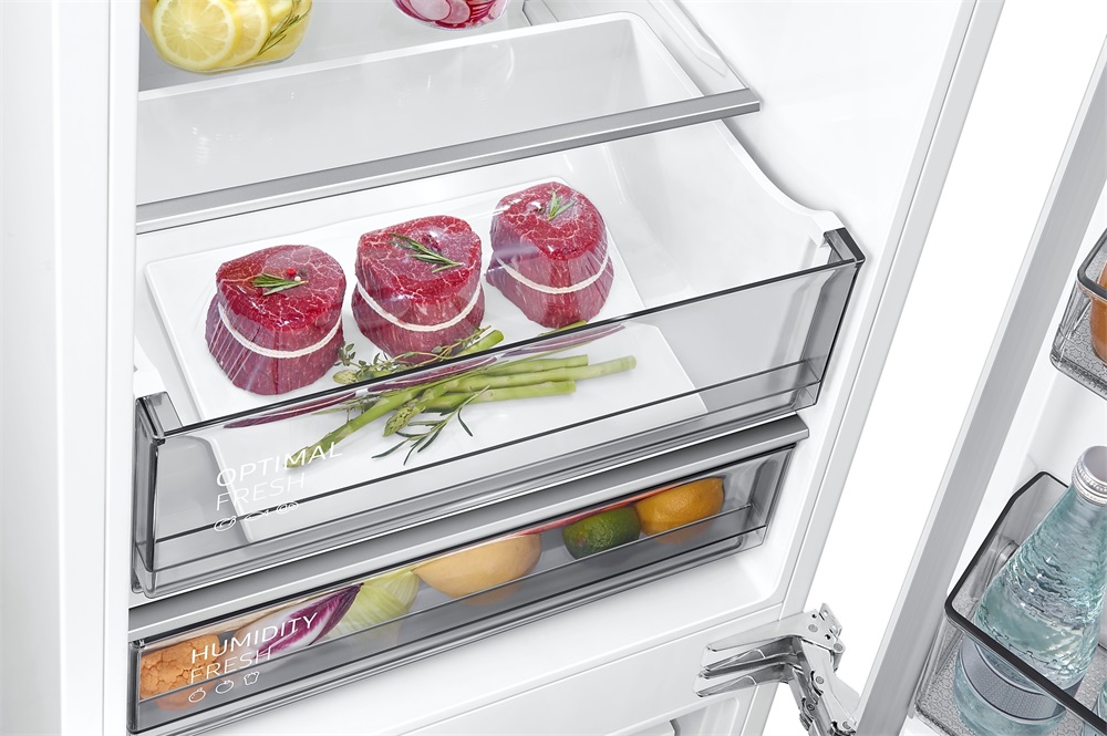 Samsung BRB26715DWW/EF alulfagyasztós, beépíthető, Hűtő:190L, Fagyasztó:74L, Twin Cooling Plus hűtőszekrény