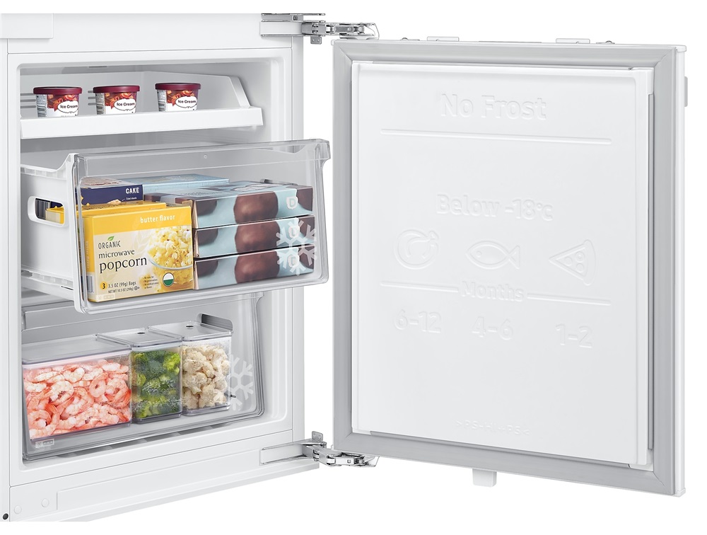 Samsung BRB26715DWW/EF alulfagyasztós, beépíthető, Hűtő:190L, Fagyasztó:74L, Twin Cooling Plus hűtőszekrény