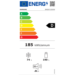 Samsung BRB26715DWW/EF beépíthető alulfagyasztós hűtőszekrény