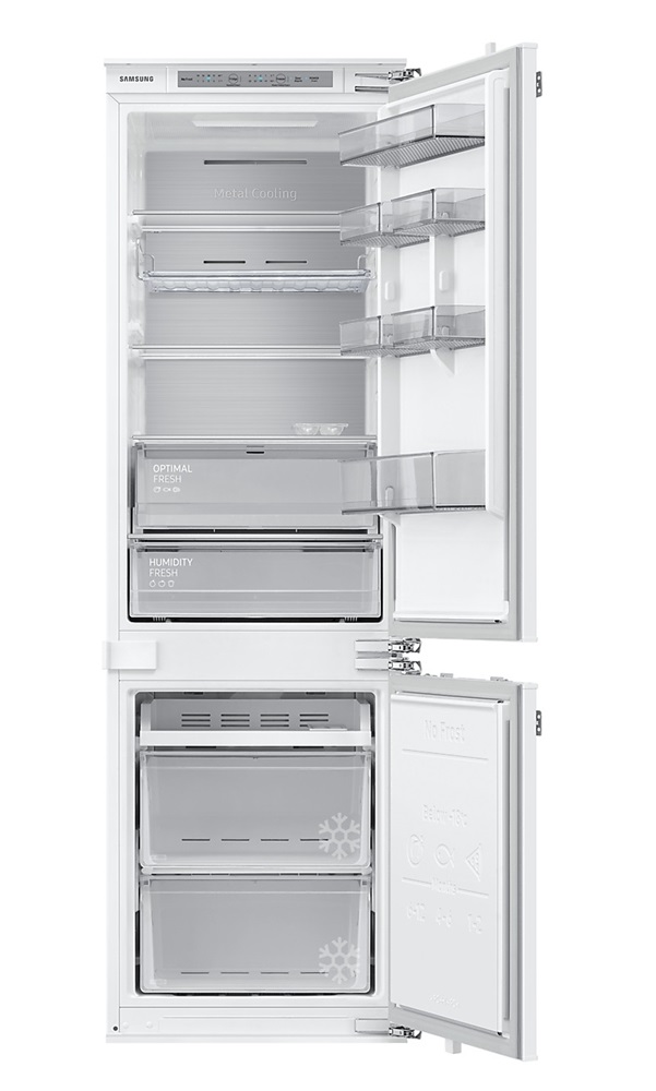 Samsung BRB26715FWW/EF alulfagyasztós, beépíthető, Hűtő:193L, Fagyasztó:74L, hűtőszekrény