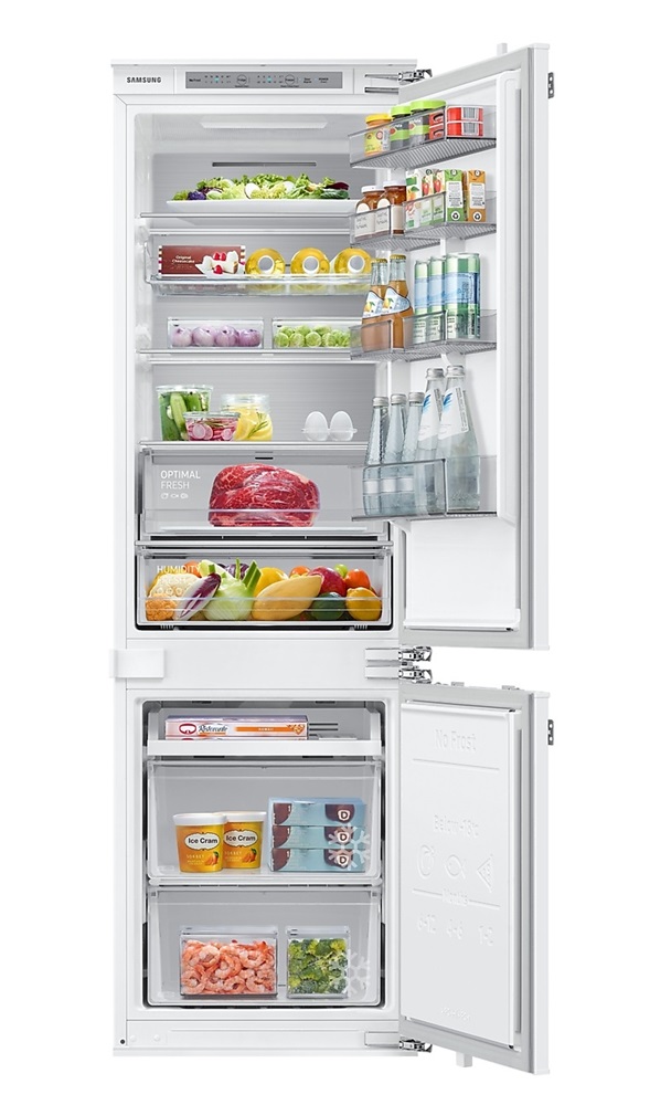 Samsung BRB26715FWW/EF alulfagyasztós, beépíthető, Hűtő:193L, Fagyasztó:74L, hűtőszekrény