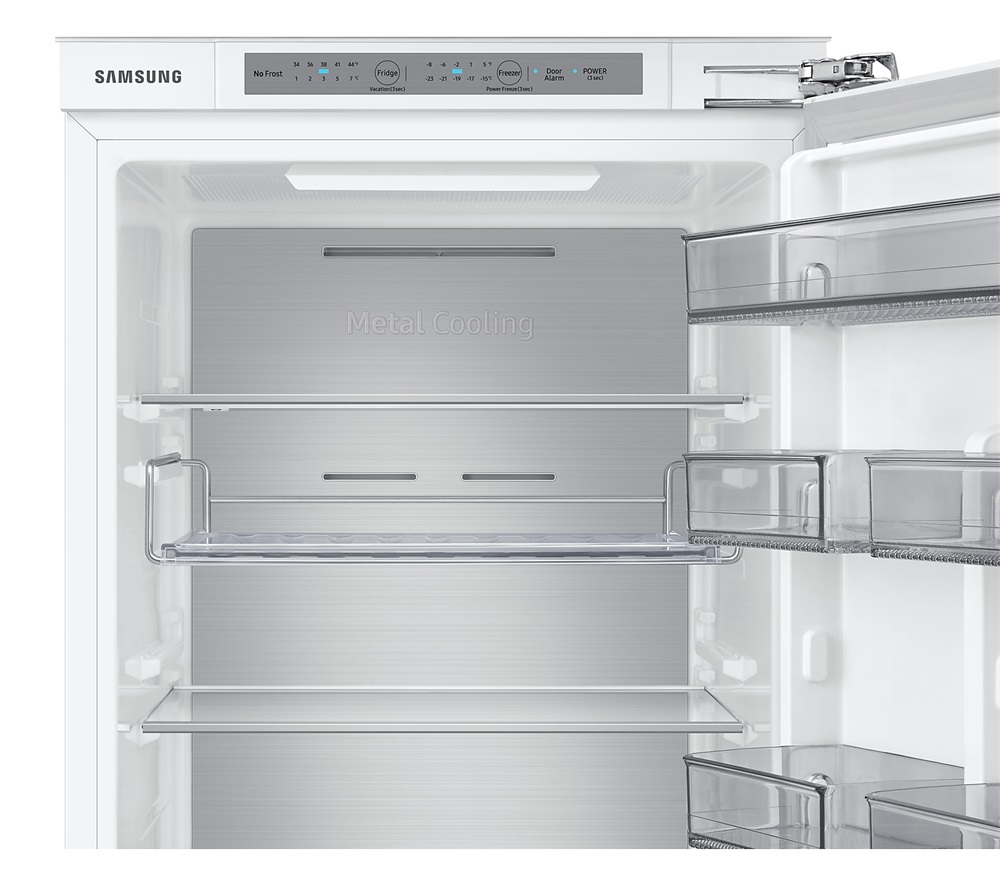 Samsung BRB26715FWW/EF alulfagyasztós, beépíthető, Hűtő:193L, Fagyasztó:74L, hűtőszekrény