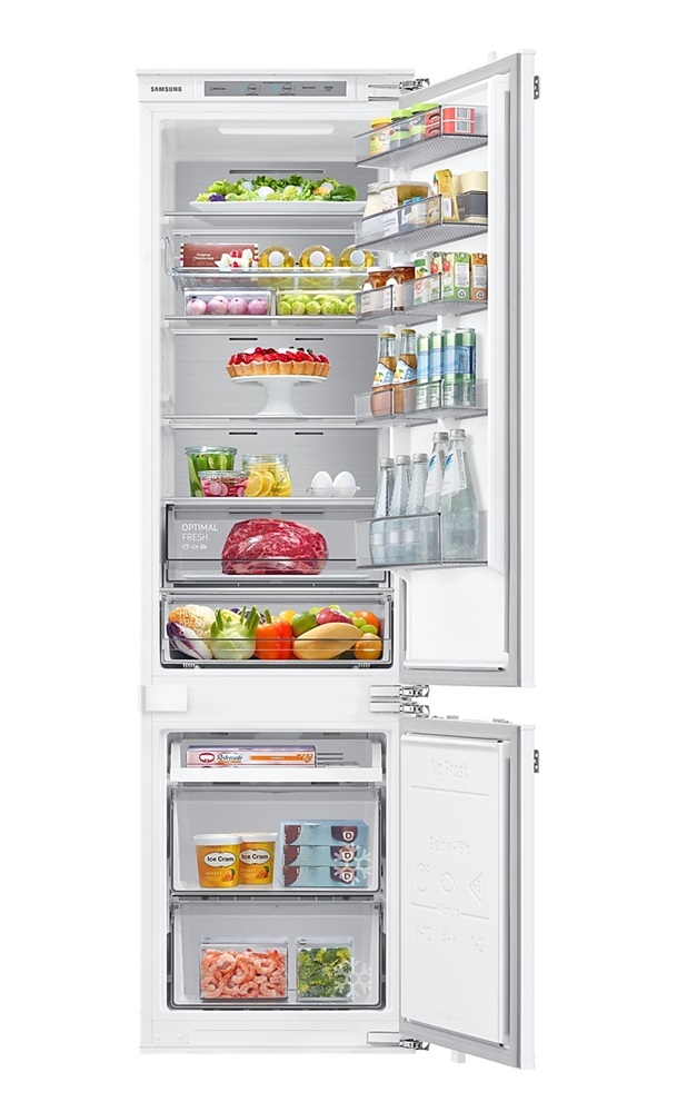 Samsung BRB30715EWW/EF alulfagyasztós, beépíthető, Hűtő:220L, Fagyasztó:74L, Twin Cooling Plus hűtőszekrény