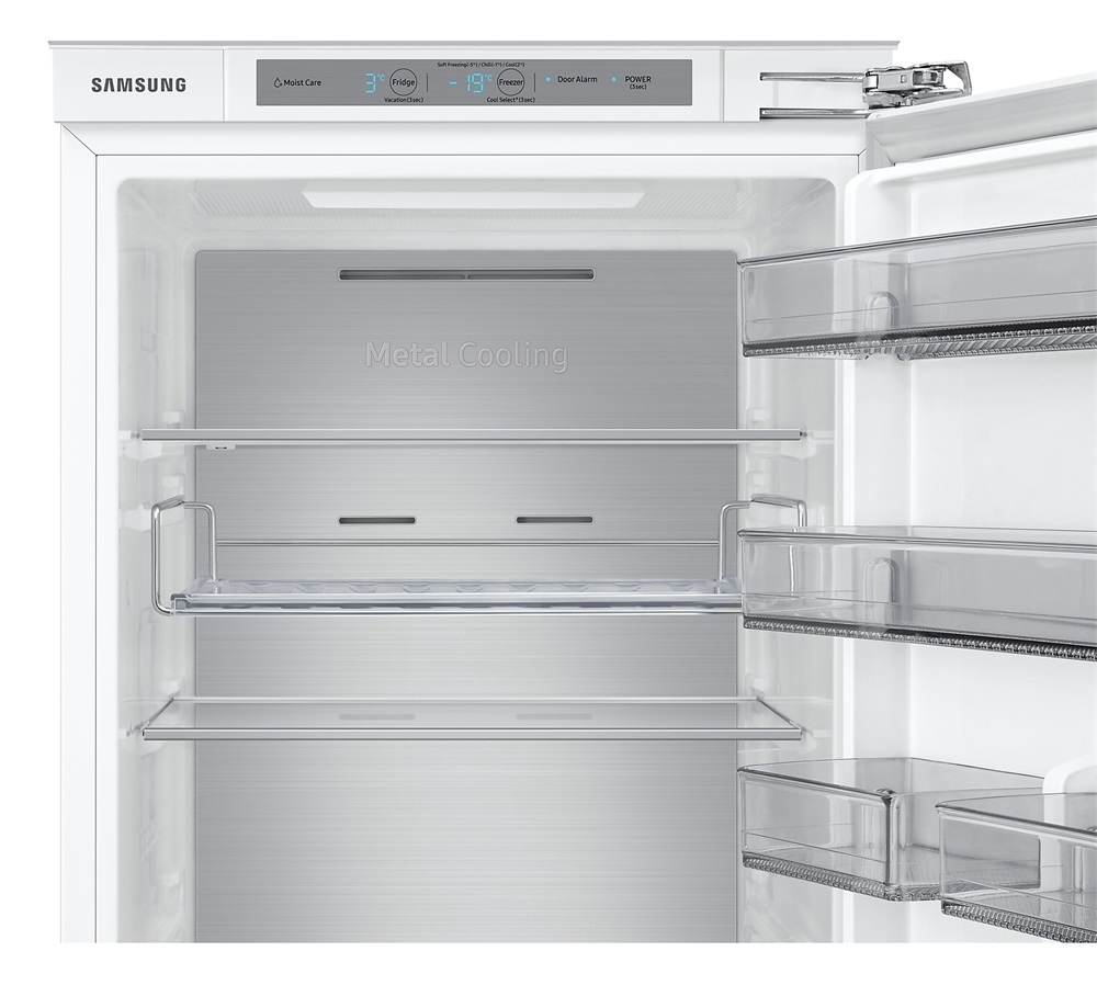 Samsung BRB30715EWW/EF alulfagyasztós, beépíthető, Hűtő:220L, Fagyasztó:74L, Twin Cooling Plus hűtőszekrény