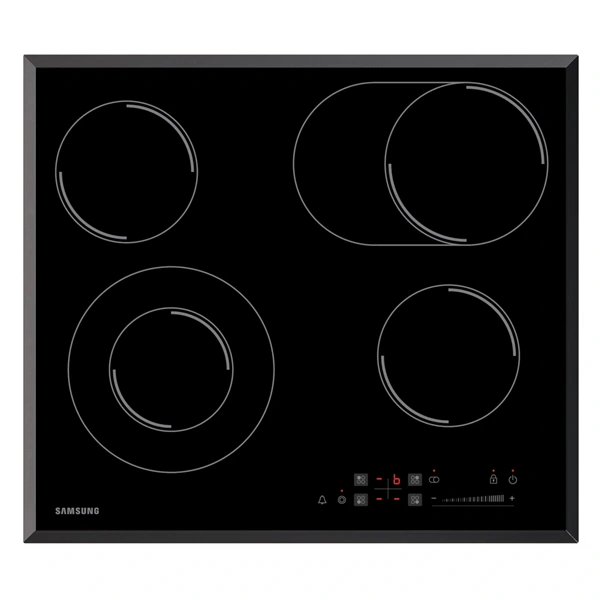 Samsung CTR164NC01/XEO fekete, beépíthető, elektromos üvegkerámia, főzőzóna: 4, beépíthető méret: 56cm, főzőlap