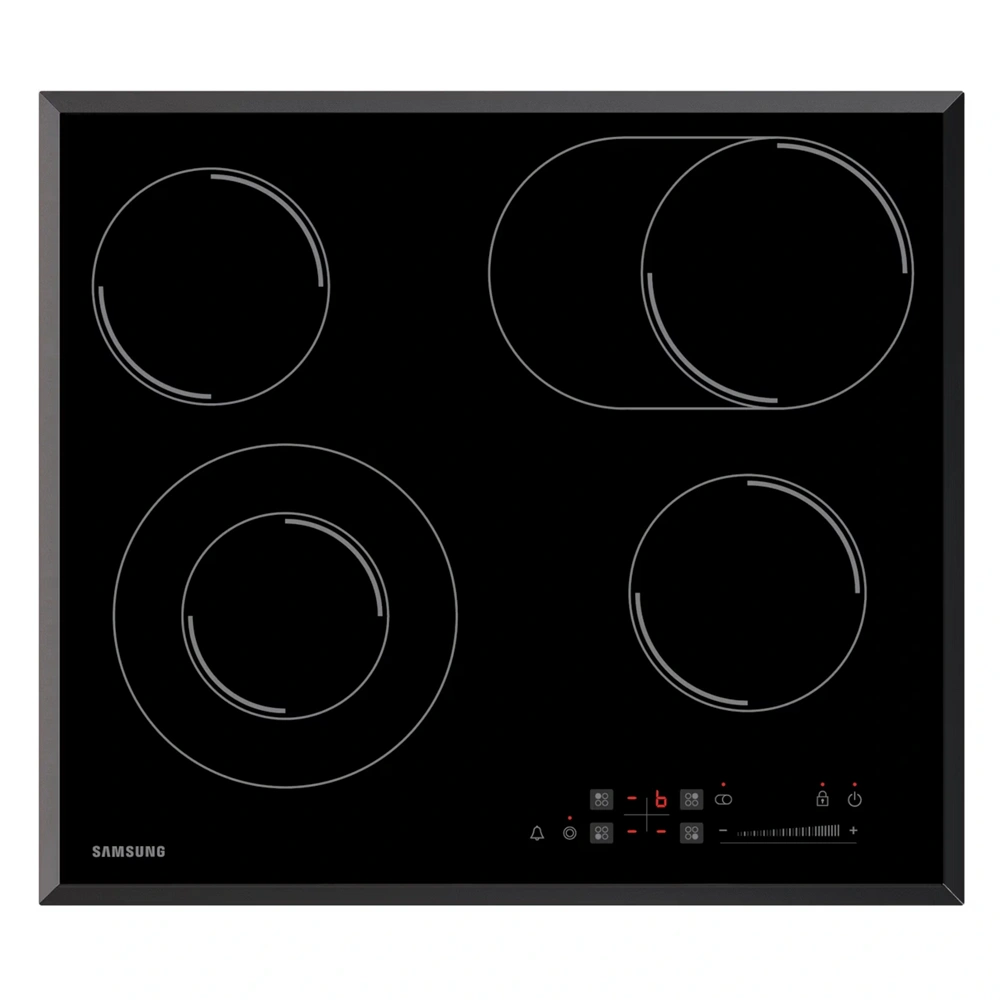 Samsung CTR164NC01/XEO fekete, beépíthető, elektromos üvegkerámia, főzőzóna: 4, beépíthető méret: 56cm, főzőlap