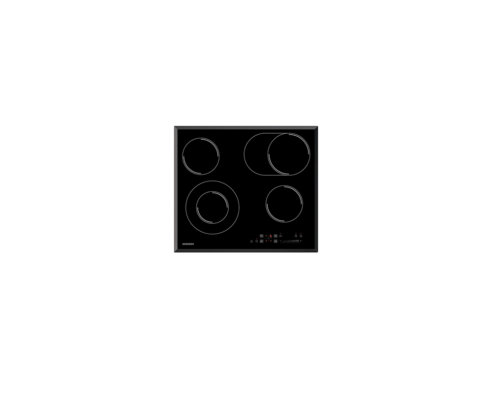 Samsung CTR164NC01/XEO fekete, beépíthető, elektromos üvegkerámia, főzőzóna: 4, beépíthető méret: 56cm, főzőlap