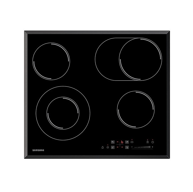 Samsung CTR164NC01/XEO fekete, beépíthető, elektromos üvegkerámia, főzőzóna: 4, beépíthető méret: 56cm, főzőlap