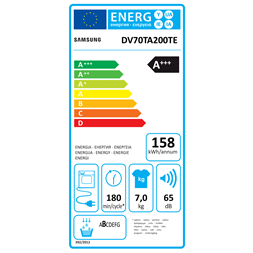 Samsung DV70TA200TE/LE 7 kg hőszivattyús szárítógép