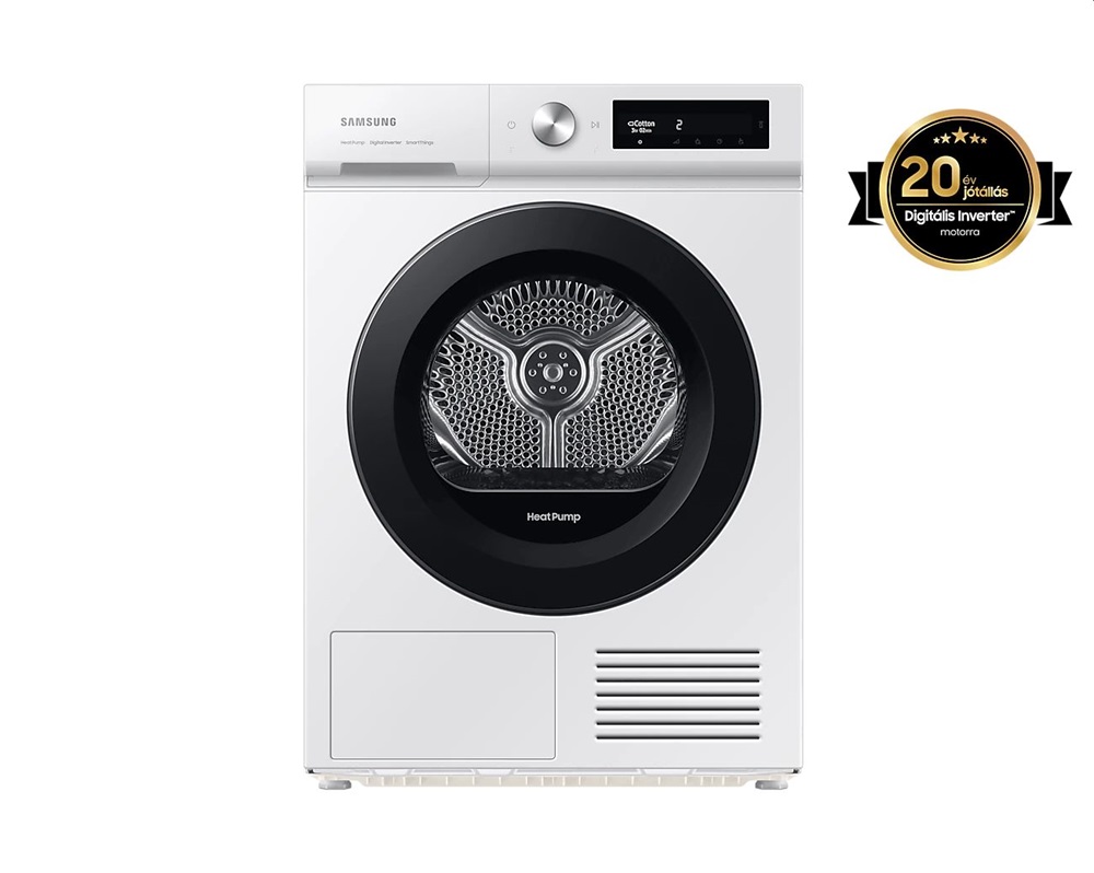 Samsung DV90BB5245AWS6 fehér, 9 kg, hőszivattyús, szárítógép