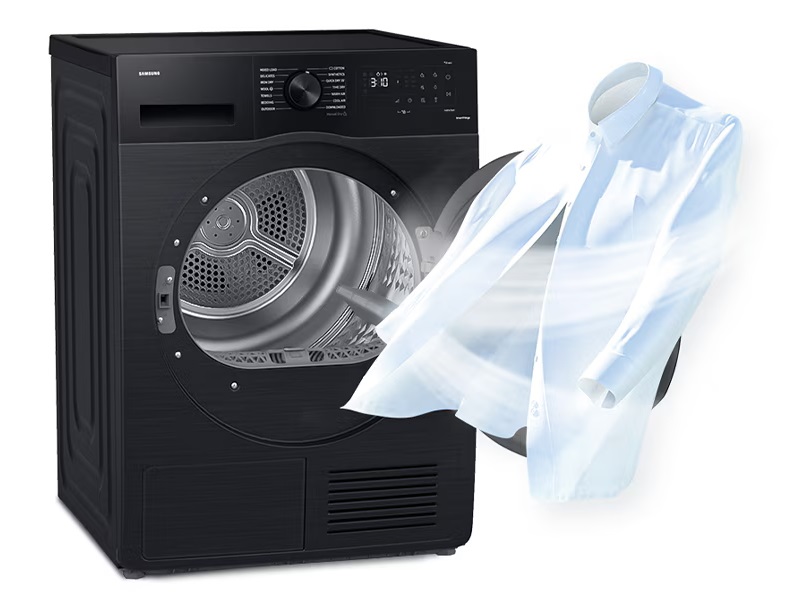 Samsung DV90CGC2A0ABLE fekete, 9 kg, hőszivattyús, szárítógép