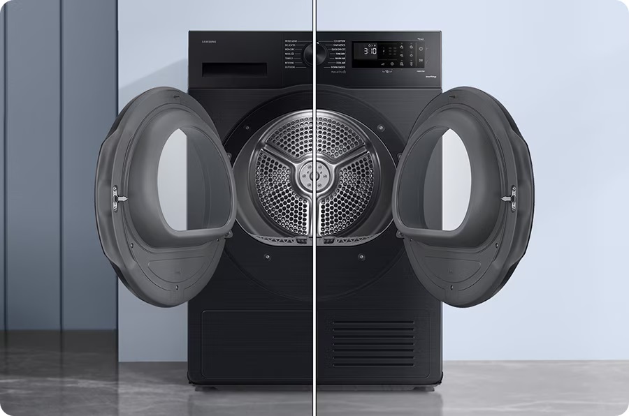 Samsung DV90CGC2A0ABLE fekete, 9 kg, hőszivattyús, szárítógép
