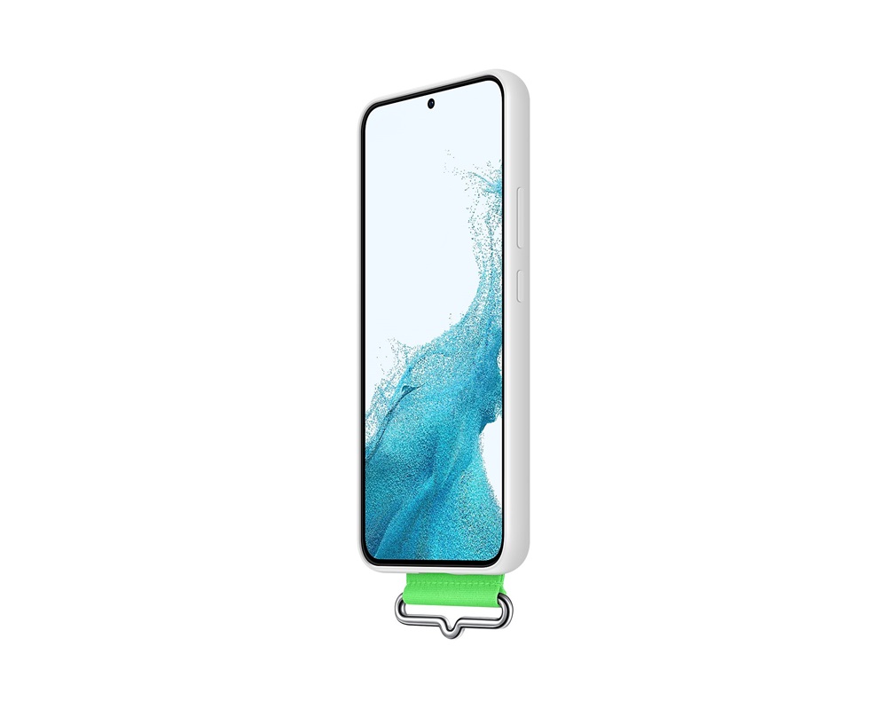 Samsung EF-GS906TWEGWW Galaxy S22 Plus fehér szilikon védőtok szíjjal