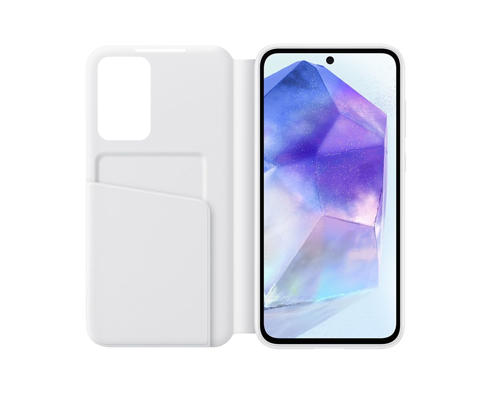 Samsung EF-ZA556CWEGWW Galaxy A55 5G (SM-A556) fehér oldalra nyíló tok