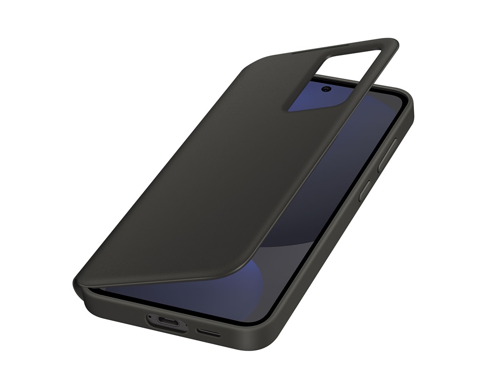 Samsung EF-ZS721CBEGWW Galaxy S24 FE Smart View fekete oldalra nyíló tok